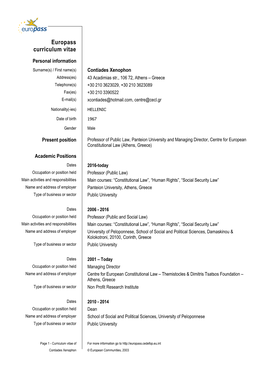 Europass Curriculum Vitae