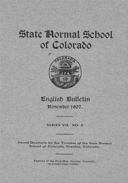 State Irormal School of Colorado