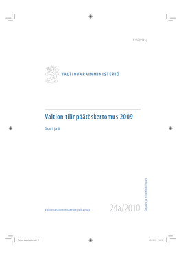 Valtion Tilinpäätöskertomus 2009