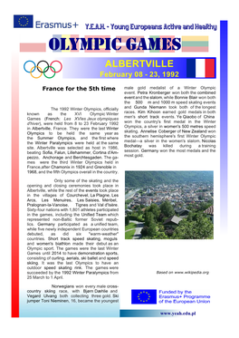 OLYMPIC GAMES ALBERTVILLE February 08 - 23, 1992