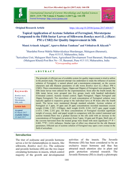 Topical Application of Acetone Solution of Ferruginol, Meroterpene