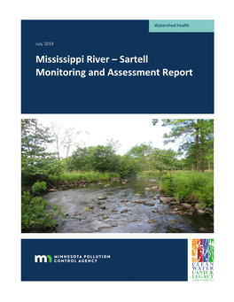 Mississippi River – Sartell Monitoring and Assessment Report