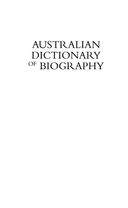 Australian Dictionary of Biography Volume 19