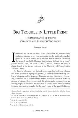 Big Trouble in Little Print