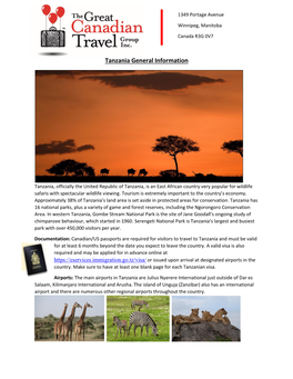 Tanzania General Information