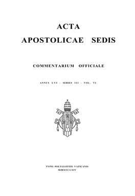 Acta Apostolicae Sedis