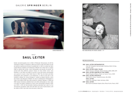 Saul Leiter Saul All Images © All Images One Fine Art P Hotography