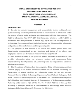 1 Manual Under Right to Information Act 2005