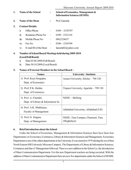 School of Economics, Management & Information Sciences (SEMIS)