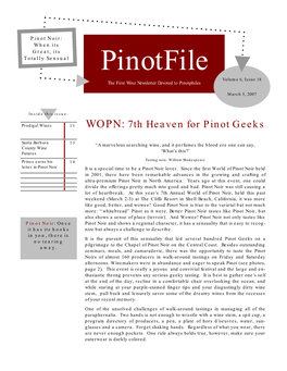 Pinotfile Vol 6, Issue 18