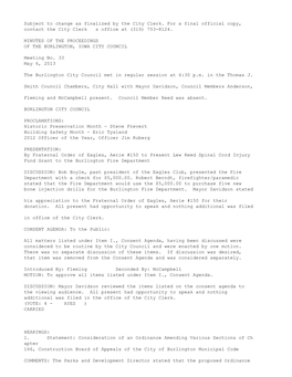 Council Minutes 2013-05-06