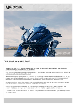 Clipping Yamaha 2017 | Motorbike Magazine