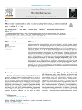 Mycotoxin Contamination and Control Strategy in Human, Domestic Animal