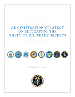 Administration Strategy on Mitigating the Theft of U.S. Trade Secrets