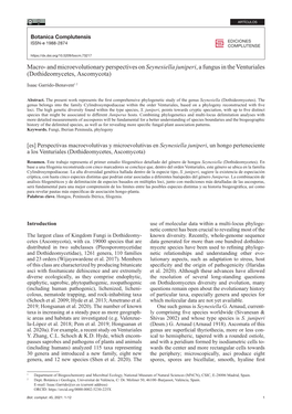 Macro- and Microevolutionary Perspectives on Seynesiella Juniperi, a Fungus in the Venturiales (Dothideomycetes, Ascomycota)