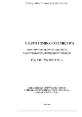 Miasto I Gmina Czerniejewo Uwarunkowania