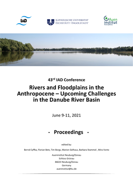 Rivers and Floodplains in the Anthropocene – Upcoming Challenges in the Danube River Basin