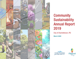 Community Sustainability Annual Report 2019 City of Charlottetown, PEI