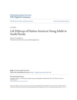 Life Pathways of Haitian-American Young Adults in South Florida Patricia N
