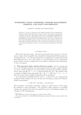 Symmetric Chain Complexes, Twisted Blanchfield Pairings, and Knot Concordance