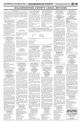 HILLSBOROUGH COUNTY Businessobserverfl.Com 41 HILLSBOROUGH COUNTY LEGAL NOTICES