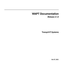 WAPT Documentation Release 2.1.0