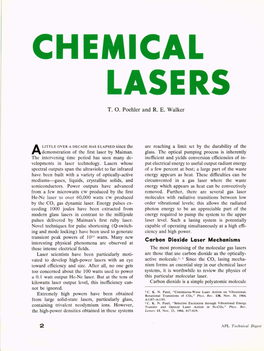 Chemical Lasers T