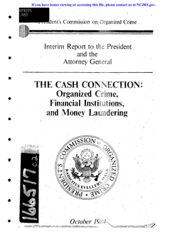 Money Laundering PRESIDENT's COMMISSION on ORGANIZED CRIME