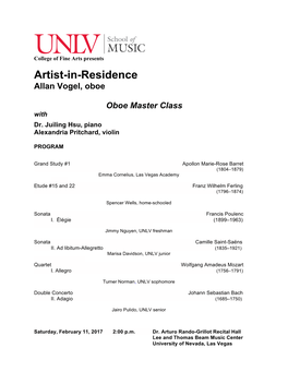 Recital Program