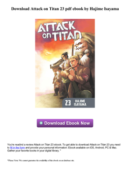 Download Attack on Titan 23 Pdf Book by Hajime Isayama