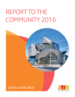 Report to the Community 2016