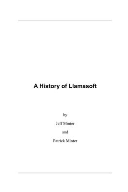 A History of Llamasoft