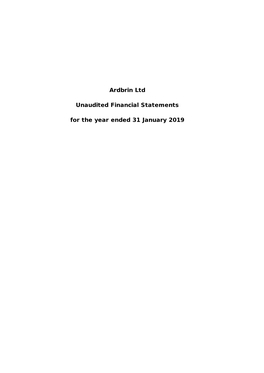 Ardbrin Ltd Unaudited Financial Statements for the Year Ended 31