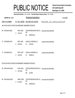 Broadcast Applications 9/14/2005
