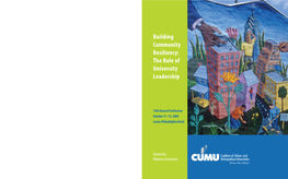 Building Community Resiliency: the Role of University Leadership