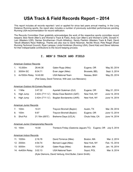 2014 Pending Records for Annual Meeting Report (Version