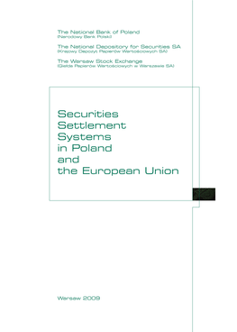 Securities Settlement Systems in Poland and the European Union