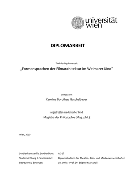 Diplomarbeit