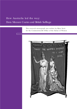 How Australia Led the Way: Dora Meeson Coates and British Suffrage