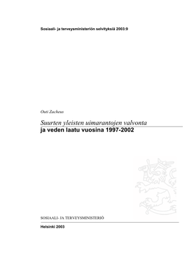 Sosiaali- Ja Terveysministeriön Selvityksiä 2003:9