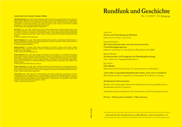 Flucht Und Vertreibung Im Hörfunk E-Mail: K.Knoerr@Zem-Brandenburg.De Interview Mit Alina Laura Tiews Karin Pfundstein, M.A., Geb