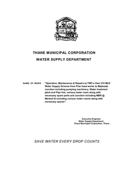 Thane Municipal Corporation Water Supply Department