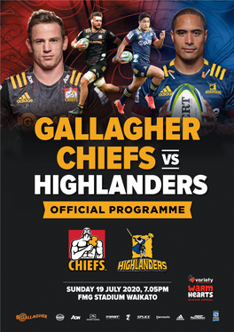 Gallagher Chiefs Highlanders Official Programme