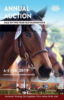 Annual Auction a Sale of Two Year Old Bloodstock N N U a L