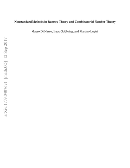 Arxiv:1709.04076V1 [Math.CO] 12 Sep 2017