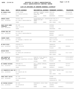 Ministry of Public Administration Public Administration Computer Centre List of Officers of Greater Noakhali District 15-04-14 D