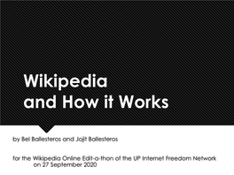 Introduction to Wikipedia