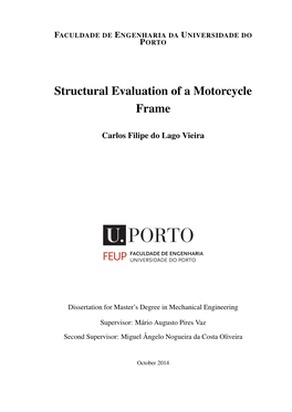 Structural Evaluation of a Motorcycle Frame