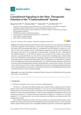 Cannabinoid Signaling in the Skin: Therapeutic Potential of the “C(Ut)Annabinoid” System