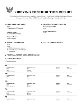 Lobbying Contribution Report